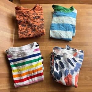 Kids unisex cotton summer pajama bundle size 6/8 tie dye, vacation theme,rainbow